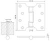 stainless steel door hinges