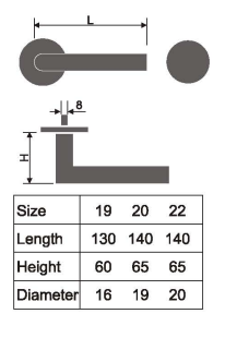 door handle lock set