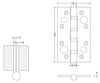 wooden door hinges