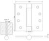 stainless steel door hinges