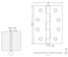 wooden door hinges