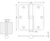 wooden door hinges