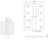 wooden door hinges